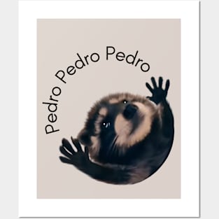 Funny Pedro raccoon meme viral video Posters and Art